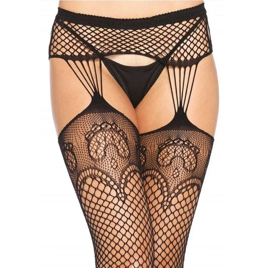 LEG AVENUE - MEDIAS EN RED CON LIGUEROS - Nuvica
