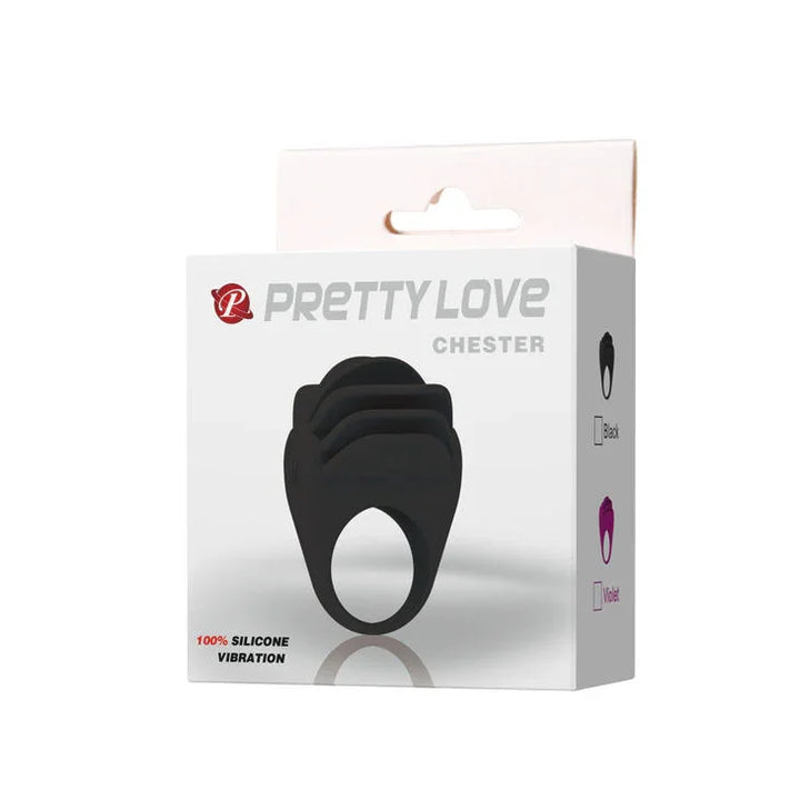 PRETTY LOVE - CHESTER ANILLO VIBRADOR NEGRO - Nuvica