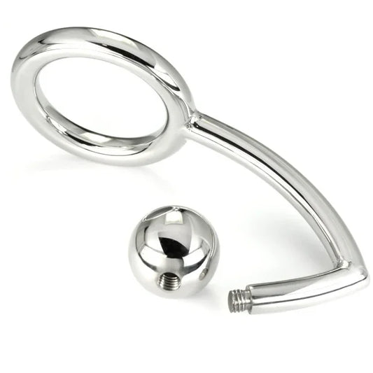 METAL HARD - COCK RING ANILLO CON GANCHO INTRUDER ANAL 45MM - Nuvica