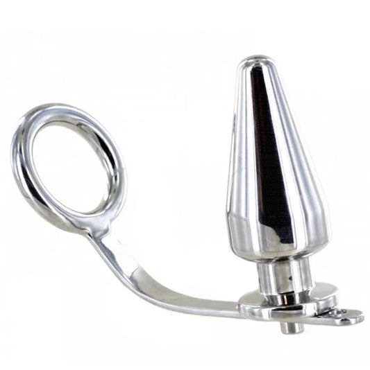 METAL HARD - ANILLO ACERO CON PLUG ANAL 80 X 55 MM - Nuvica