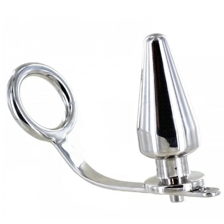 METAL HARD - ANILLO ACERO CON PLUG ANAL 80 X 55 MM - Nuvica