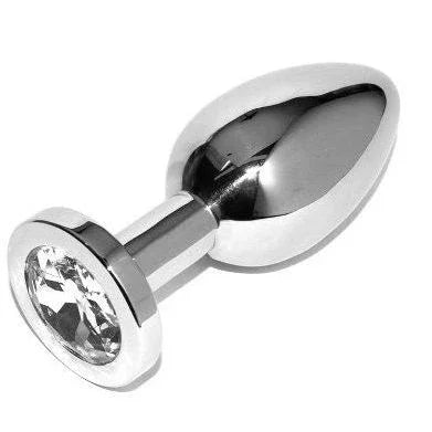 METAL HARD - ANAL PLUG DIAMOND TRANSPARENTE SMALL 5.71CM - Nuvica