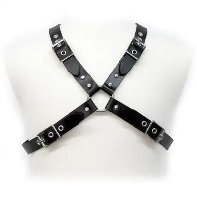 LEATHER BODY - BLACK BUCKLE HARNESS FOR MEN - Nuvica