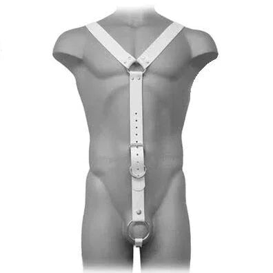LEATHER BODY - HARNESS MEN BLANCO - Nuvica