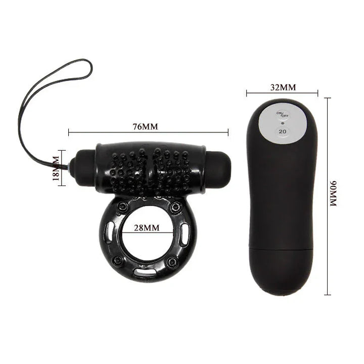 BAILE - ANILLO CONTROL REMOTO NEGRO 20V - Nuvica