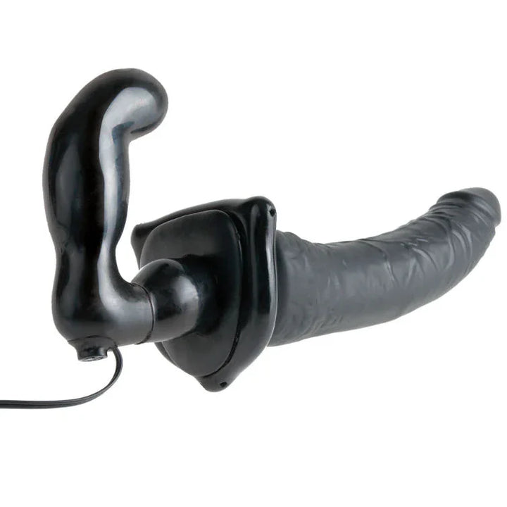 FETISH FANTASY SERIES - SERIES DELUXE ARNÉS VIBRADOR PENETRIS NEGRO - Nuvica