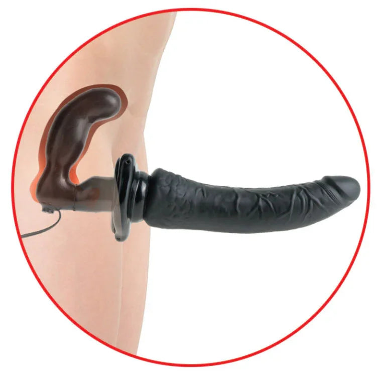 FETISH FANTASY SERIES - SERIES DELUXE ARNÉS VIBRADOR PENETRIS NEGRO - Nuvica