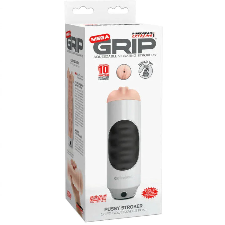 EXTREME TOYZ - PIPEDREAM MEGA GRIP VAGINA MASTURBADOR VIBRADOR - Nuvica