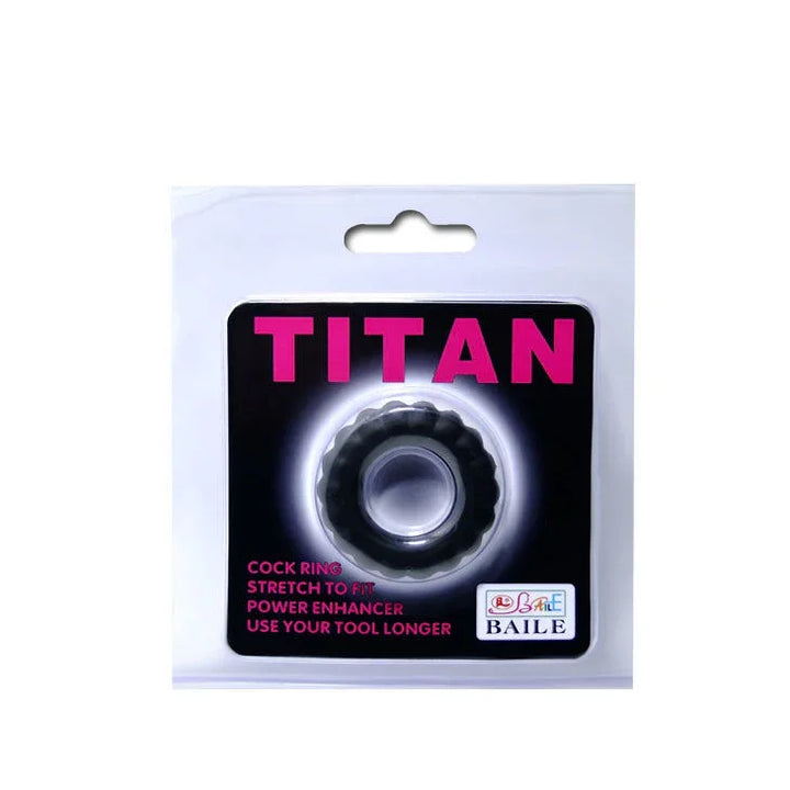 BAILE - TITAN COCKRING BLACK 2 CM - Nuvica