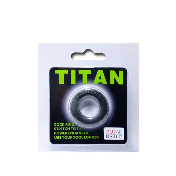 BAILE - TITAN COCKRING BLACK GREEN 2 CM - Nuvica