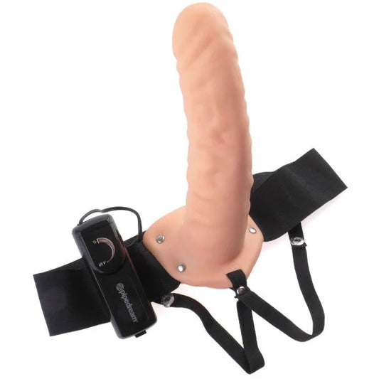 FETISH FANTASY SERIES - ARNÉS VIBRADOR HUECO 19 CM NATURAL - Nuvica