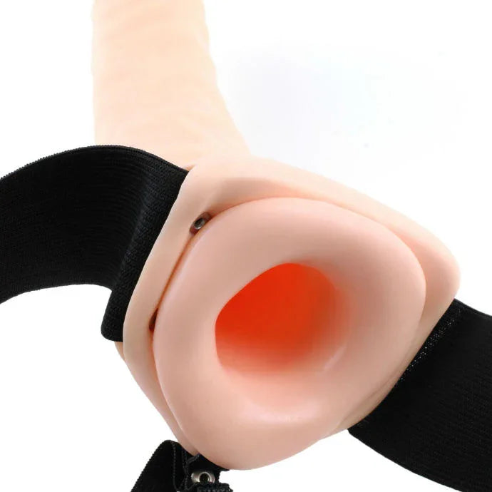 FETISH FANTASY SERIES - ARNÉS VIBRADOR HUECO 19 CM NATURAL - Nuvica