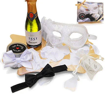 INEDIT - KIT ERÓTICO BLANCO MÁSCARA VENECIANA - Nuvica