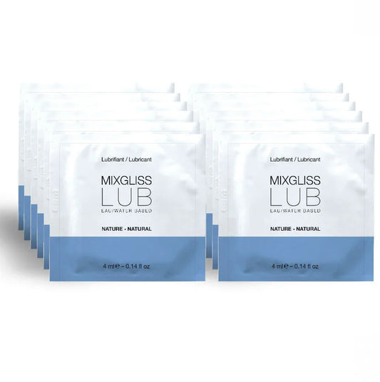 MIXGLISS - LUBRICANTE BASE DE AGUA NATURAL 12 MONODOSIS 4 ML - Nuvica