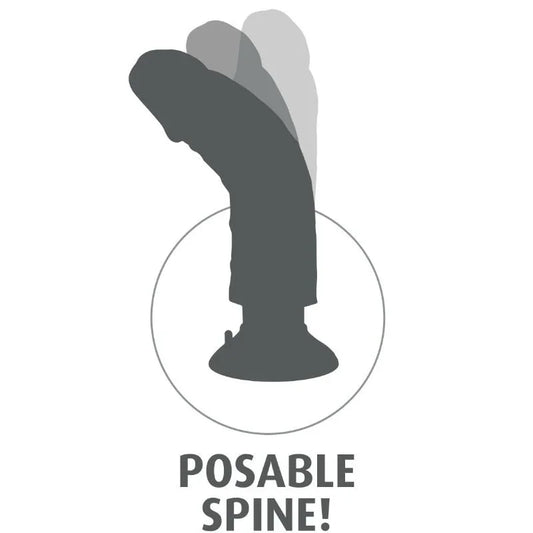 KING COCK - DILDO VIBRADOR 15.24 CM NATURAL - Nuvica