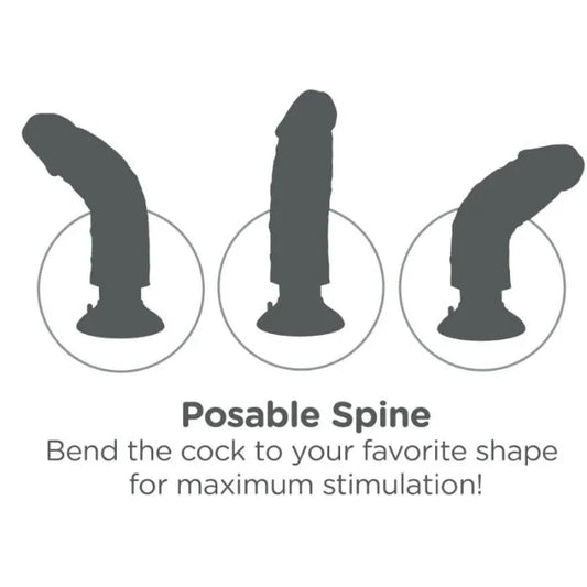 KING COCK - DILDO VIBRADOR 17.78 CM NATURAL - Nuvica