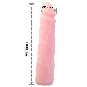 BAILE - DILDO SILICONA TACTO PIEL REALÍSTICO 23 CM - Nuvica