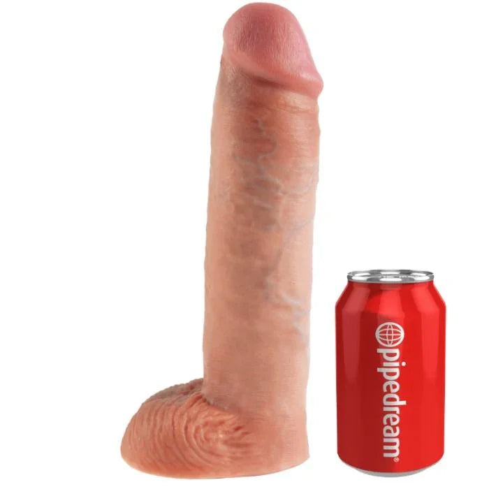 KING COCK - STRAP-ON CON DILDO HUECO 28 CM Y TIRANTES COLOR CARNE - Nuvica