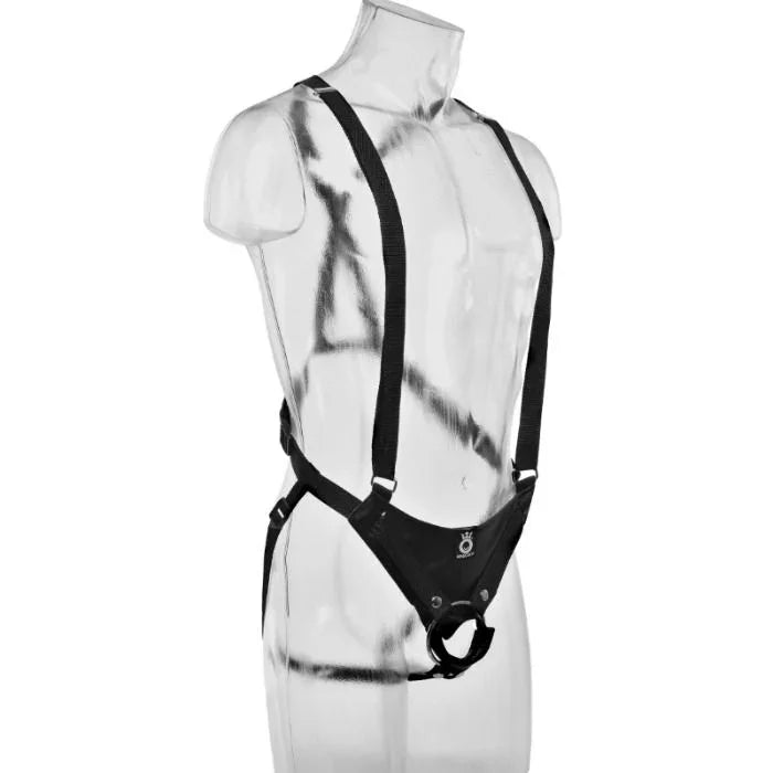 KING COCK - STRAP-ON CON DILDO HUECO 28 CM Y TIRANTES COLOR CARNE - Nuvica