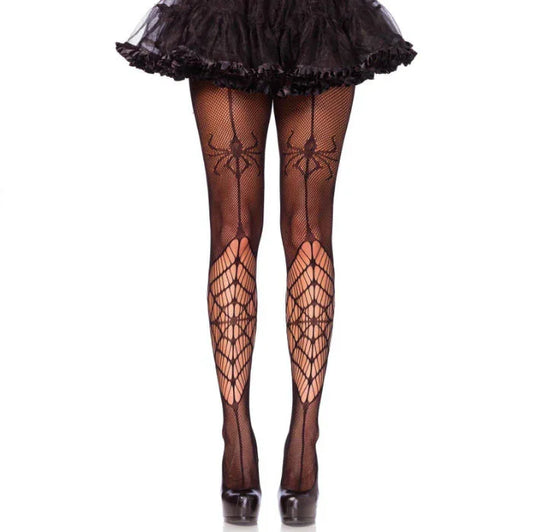 LEG AVENUE - MEDIAS SPIDER NEGRO - Nuvica
