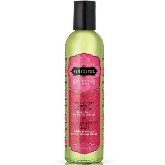 KAMASUTRA - NATURALS ACEITE DE MASAJE FRESA DIVINA 236ML - Nuvica