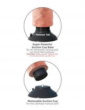 KING COCK - DILDO VIBRADOR 20.32 CM NATURAL - Nuvica