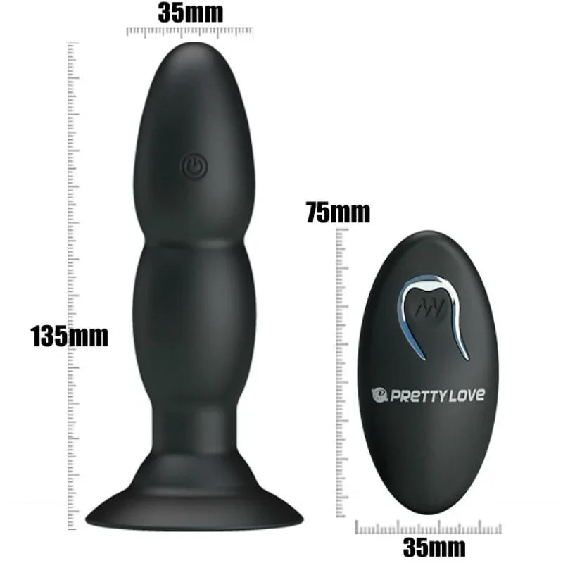PRETTY LOVE - PLUG VIBRADOR Y ROTACIÓN POR CONTROL REMOTO - Nuvica