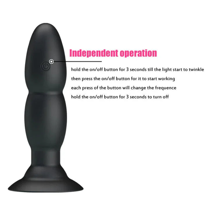 PRETTY LOVE - PLUG VIBRADOR Y ROTACIÓN POR CONTROL REMOTO - Nuvica