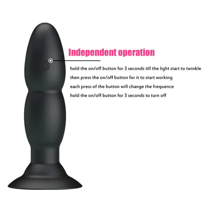 PRETTY LOVE - PLUG VIBRADOR Y ROTACIÓN POR CONTROL REMOTO - Nuvica