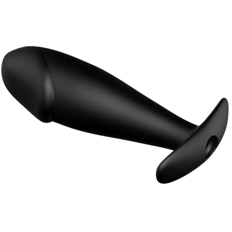 PRETTY LOVE - PLUG ANAL SILICONA FORMA PENE Y 12 MODOS VIBRACIÓN NEGRO - Nuvica