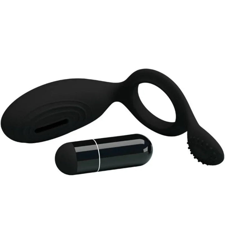 PRETTY LOVE - ETHEL ANILLO VIBRADOR CON ESTIMULADOR - Nuvica