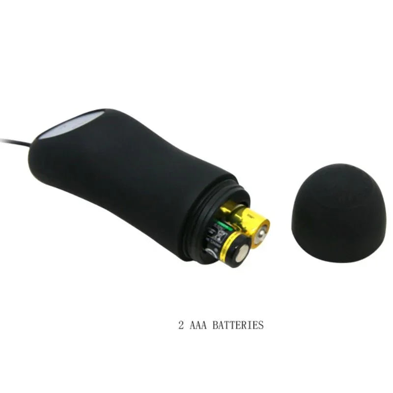 PRETTY LOVE - PLUG ANAL SILICONA 12 MODOS VIBRACIÓN NEGRO - Nuvica