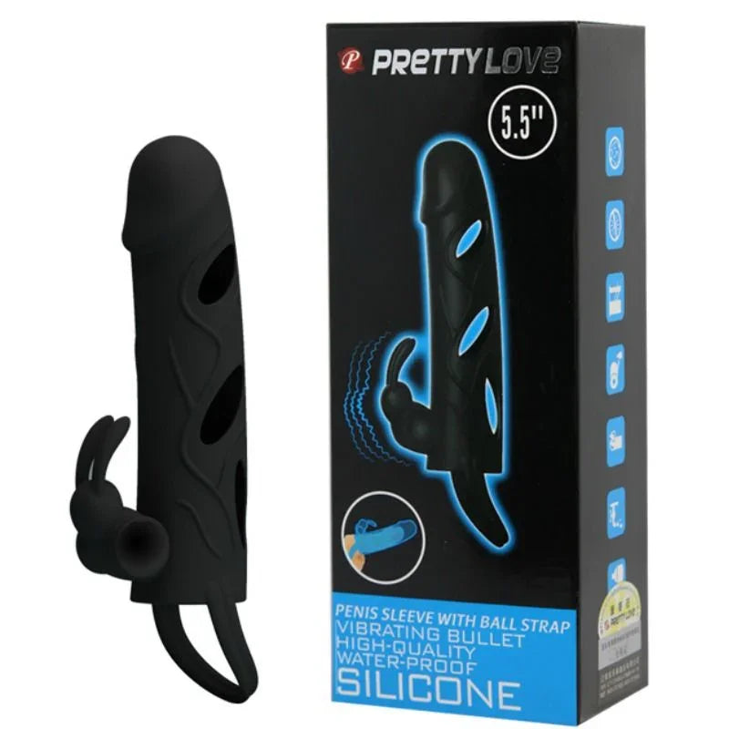 PRETTY LOVE - FUNDA SILICONA CON VIBRACIÓN 14 CM 1.0 - Nuvica