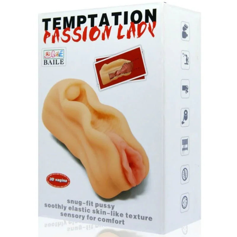 BAILE - MINI MASTURBADOR MASCULINO DISEÑO LABIOS VAGINA - Nuvica