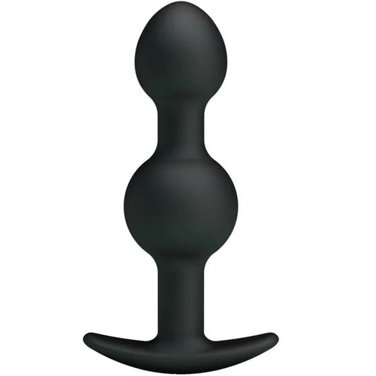 PRETTY LOVE - BOLAS ANALES SILICONA ESTIMULACION ESPECIAL 10.3 CM NEGRO - Nuvica