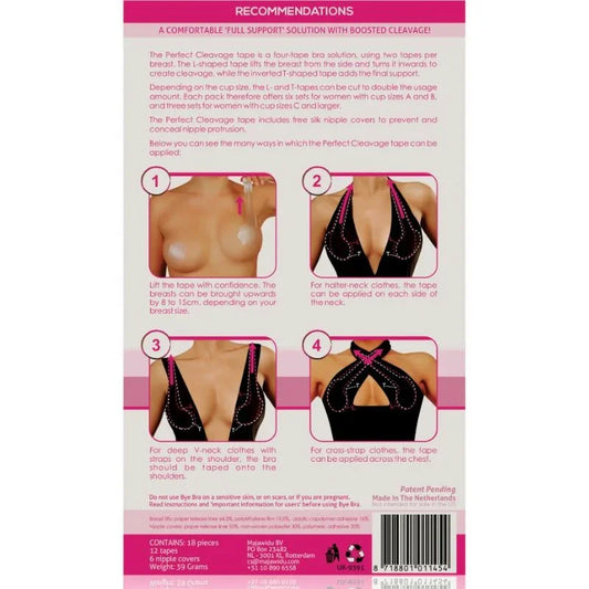 BYE-BRA - CINTA REALZADORA + CUBREPEZONES GRATIS COPA A-F - Nuvica