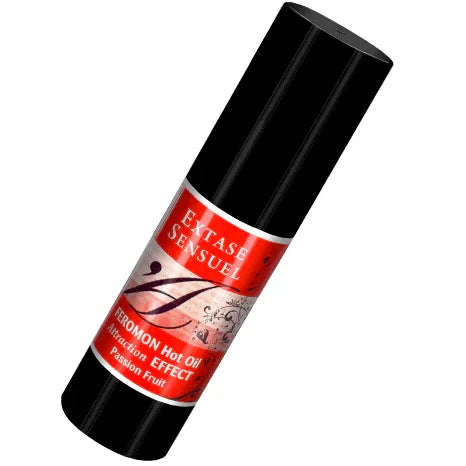 EXTASE SENSUAL - ACEITE MASAJE EFECTO CALOR CON FEROMONAS FRUTA DE LA PASION 30 ML - Nuvica