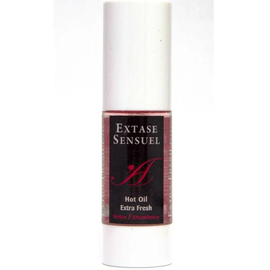 EXTASE SENSUAL - ACEITE MASAJE EFECTO EXTRA FRESH FRESA 30 ML - Nuvica