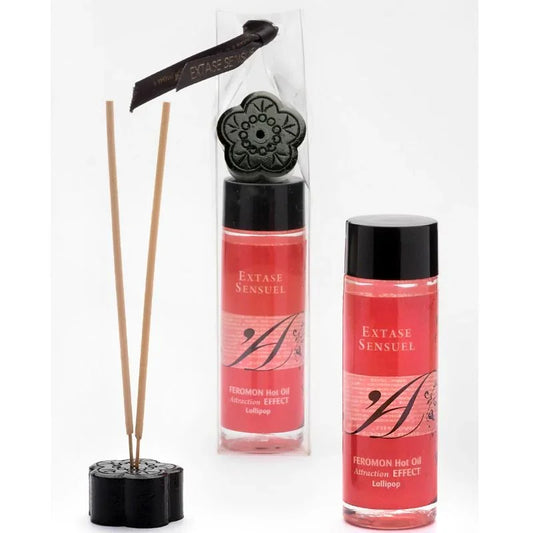 EXTASE SENSUAL - ACEITE MASAJE EFECTO CALOR CON FEROMONAS PIRULET 100 ML - Nuvica