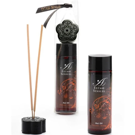 EXTASE SENSUAL - ACEITE ESTIMULANTE CHOCOLATE Y NARANJA 100 ML - Nuvica