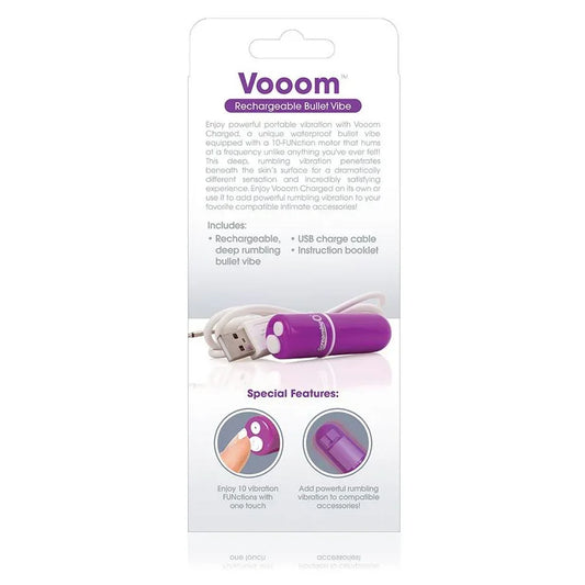 SCREAMING O - BALA VIBRADORA RECARGABLE VOOOM LILA - Nuvica
