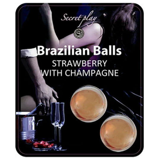 SECRETPLAY - SET 2 BRAZILIAN BALLS FRESAS CON CAVA - Nuvica