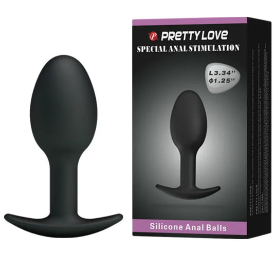PRETTY LOVE - PLUG ANAL SILICONA 6.5 CM NEGRO - Nuvica