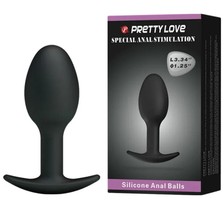 PRETTY LOVE - PLUG ANAL SILICONA 6.5 CM NEGRO - Nuvica