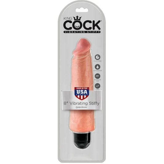 KING COCK - VIBRADOR REALÍSTICO STIFFY 20.3 CM NATURAL - Nuvica