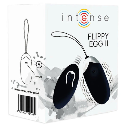 INTENSE - FLIPPY II HUEVO RECARGABLE REMOTO NEGRO - Nuvica