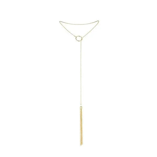 BIJOUX - MAGNIFIQUE COLLAR METLICO CON FLECOS DORADO - Nuvica
