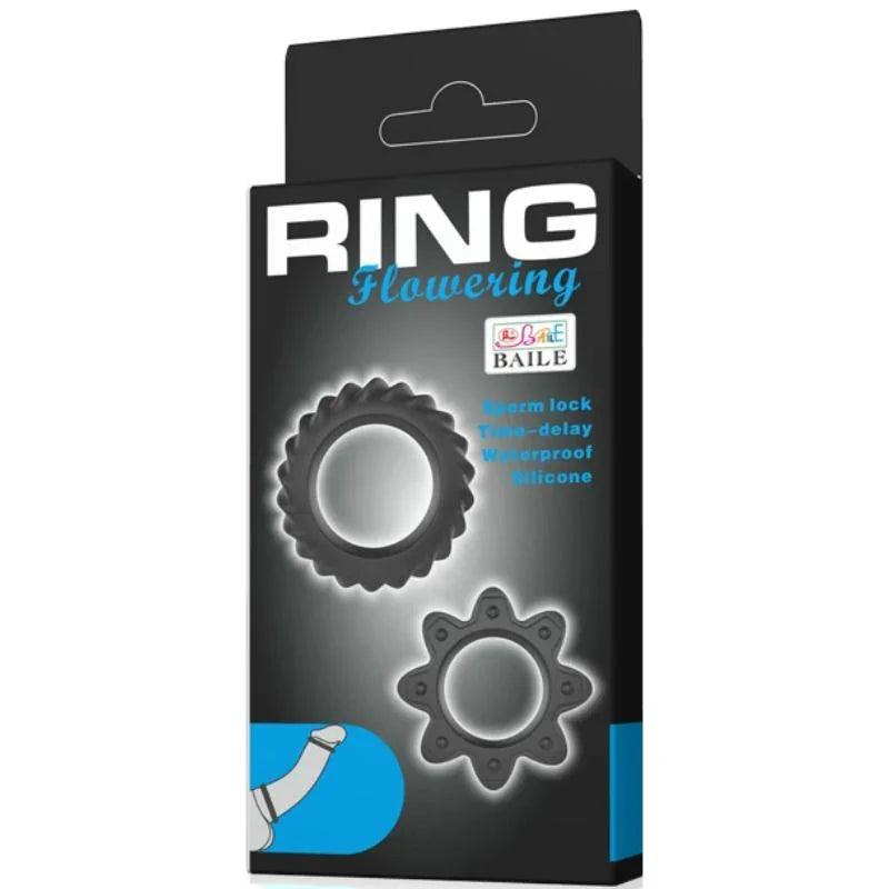 BAILE - KIT 2 ANILLOS SILICONA RING FLOWERING - Nuvica