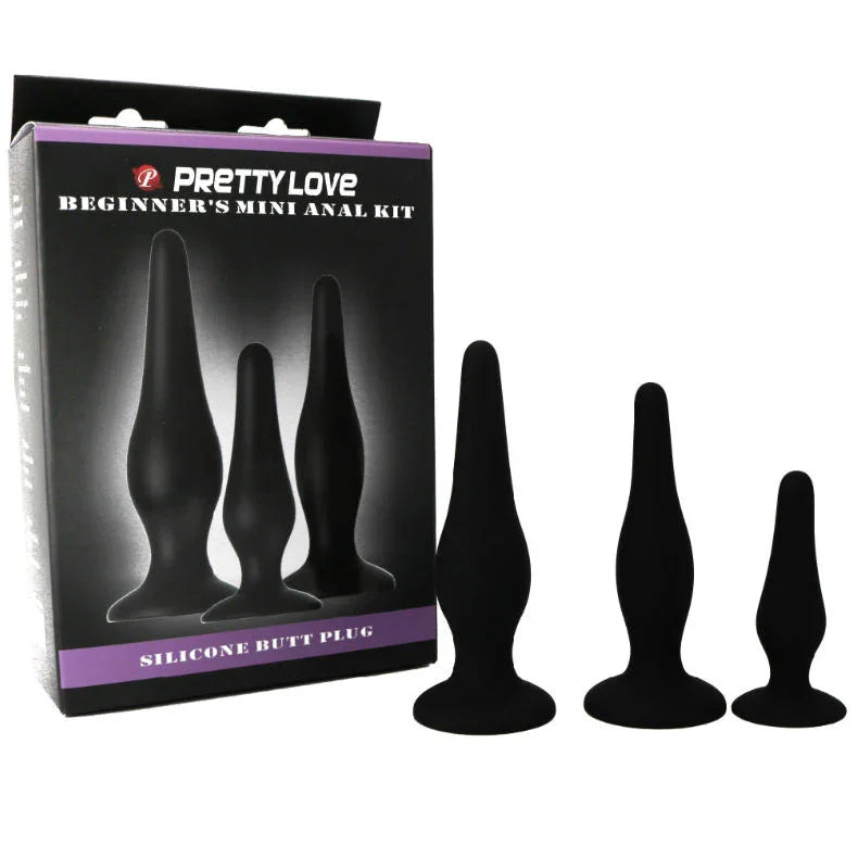 PRETTY LOVE - KIT INICIACION ANAL PLUGS SILICONA - Nuvica