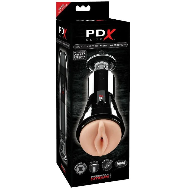 PDX ELITE - MASTURBADOR CON VIBRACIÓN Y EFECTO COMPRESOR - Nuvica